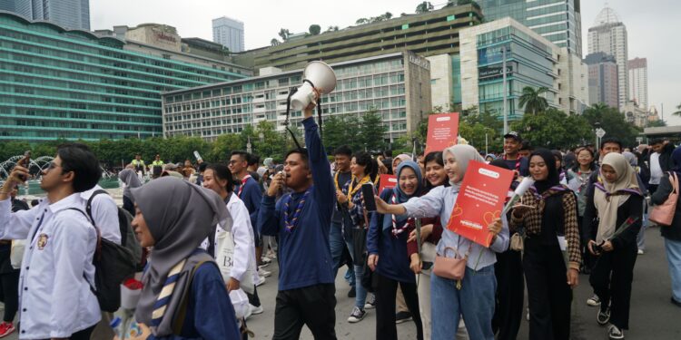 Dewan Kerja Nasional dan Forum GenRe Rayakan Hari Ibu di Bundaran HI