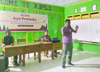 Saka Bhayangkara Daerah Sulawesi Barat Memperkenalkan Aplikasi AyoPramuka Kwarnas