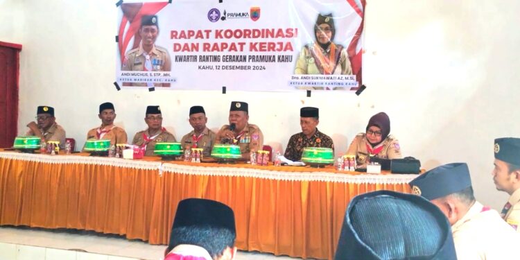 Picu Peningkatan Kualitas Gerakan Pramuka, Kwarran Kahu Laksanakan Rakor dan Raker Tahun 2025