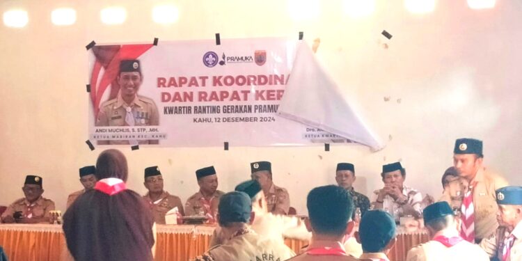Picu Peningkatan Kualitas Gerakan Pramuka, Kwarran Kahu Laksanakan Rakor dan Raker Tahun 2025