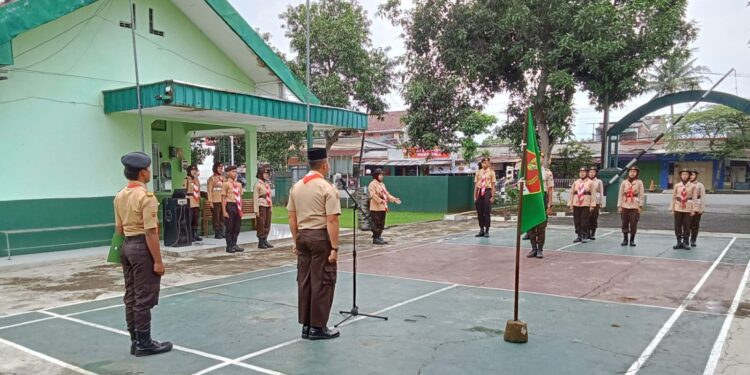 Saka Wira Kartika Koramil 07/Banyumas Terima Calon Anggota Baru