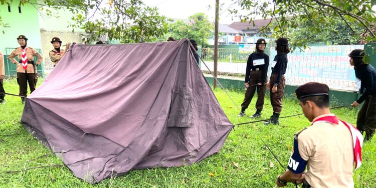 Saka Wira Kartika Koramil 07/Banyumas Terima Calon Anggota Baru