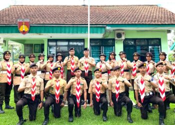 Saka Wira Kartika Koramil 07/Banyumas Terima Calon Anggota Baru