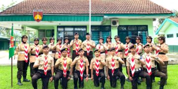 Saka Wira Kartika Koramil 07/Banyumas Terima Calon Anggota Baru