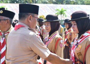 Akhir Tahun Lantik 66 Pramuka Garuda, 2022-2024 Kwarcab Nunukan Cetak 254 Pramuka Garuda