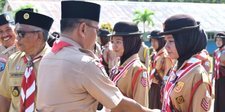 Akhir Tahun Lantik 66 Pramuka Garuda, 2022-2024 Kwarcab Nunukan Cetak 254 Pramuka Garuda