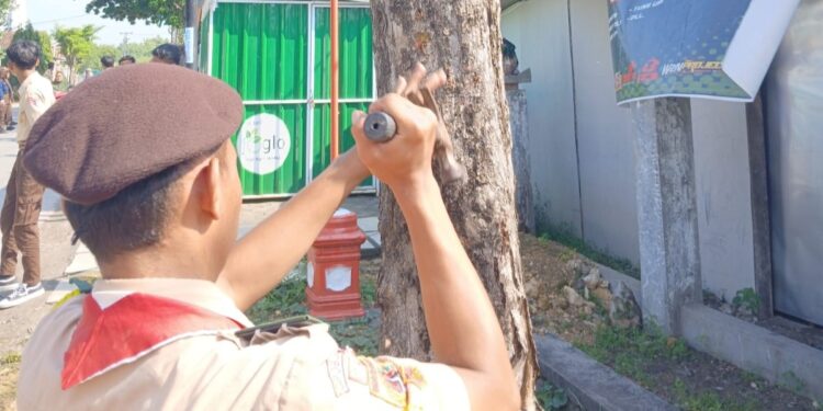 Peduli Lingkungan, Pramuka Kwarcab Grobogan Gelar Tanam Pohon dan Aksi Cabut Paku