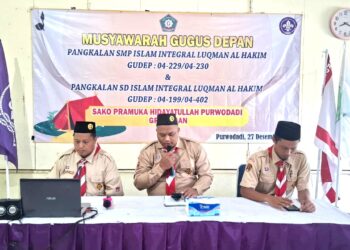 Pramuka Pangkalan SD dan SMP Islam Integral Luqman Al Hakim Purwodadi Gelar Musyawarah Gugus Depan