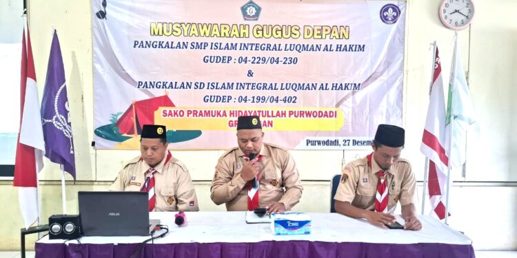 Pramuka Pangkalan SD dan SMP Islam Integral Luqman Al Hakim Purwodadi Gelar Musyawarah Gugus Depan