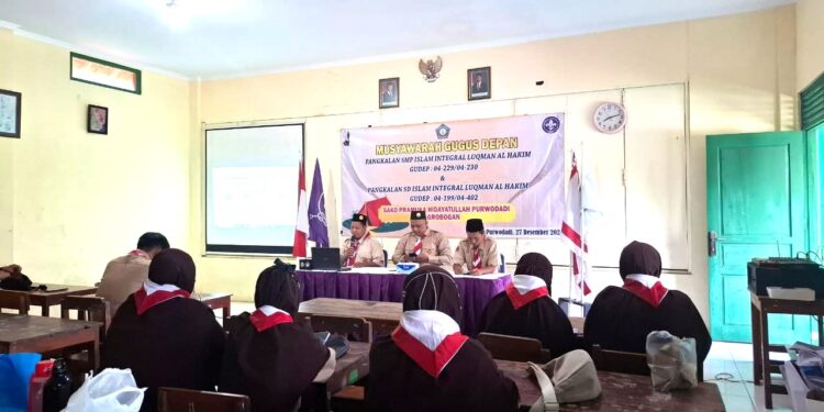 Pramuka Pangkalan SD dan SMP Islam Integral Luqman Al Hakim Purwodadi Gelar Musyawarah Gugus Depan