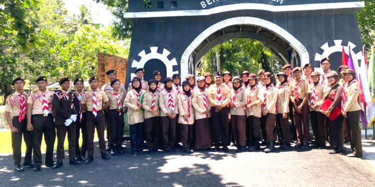 Puluhan Anggota Pramuka Penegak Ikuti Kegiatan Perkemahan Penerimaan Tamu Saka Wirakartika di Kodim 0703 Cilacap