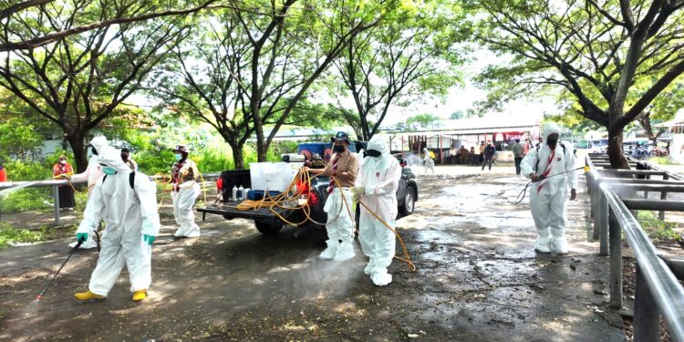 Pramuka Jatim Terlibat Pencegahan Penyakit Mulut dan Kuku di Pasar Hewan Balongpanggang Gresik