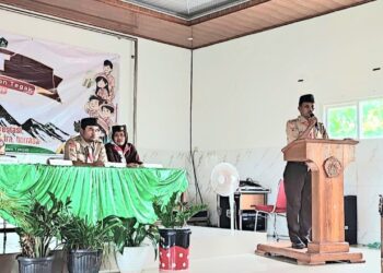 Ratusan Pramuka Ikuti Penerimaan Calon Tegak.