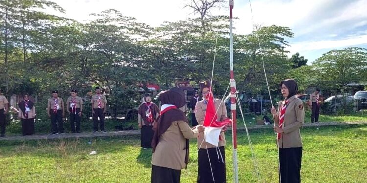 KML Kahu, Latih Upabuklat Dirangkaikan Pelantikan Penegak Bantara