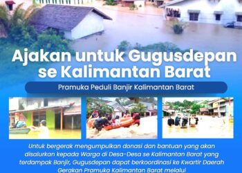 Mengajak Gugusdepan Se Kalbar Salurkan Donasi Kepada Warga Terdampak Banjir