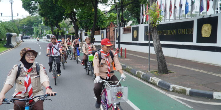 Kolaborasi untuk Jakarta Bersih, 680 Anggota Saka Kalpataru Kwarda Jakarta Mendukung HPSN 2025