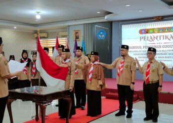 Ketua Kwarda Riau Lantik Rektor UNRI sebagai Ketua Mabigus 08-001 dan 08-002 masa bakti 2024-2026
