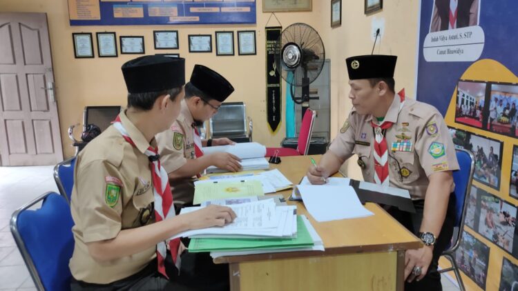 Kwarcab Kota Pekanbaru laksanakan penilaian Kwarran Tergiat di Kwarran Binawidya