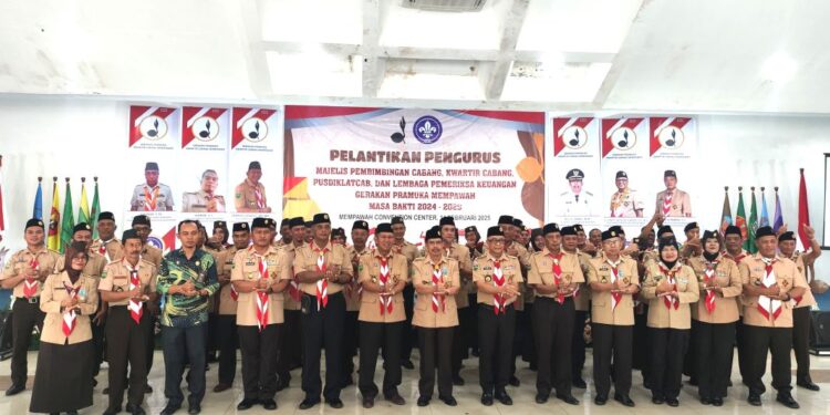 Kwarda Kalbar Kukuhkan Dan Lantik Jajaran Kwartir Cabang Mempawah