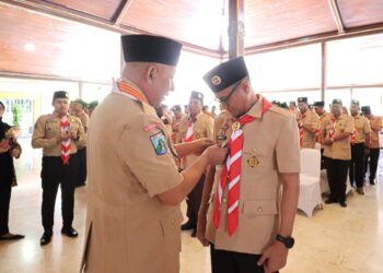 Ketua Kwarda Jatim Lantik Penjabat Bupati Tulungagung Sebagai Ketua Mabicab Gerakan Pramuka