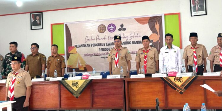 Jajaran Kwartir Ranting Nanga Mahap Sekadau Di Lantik