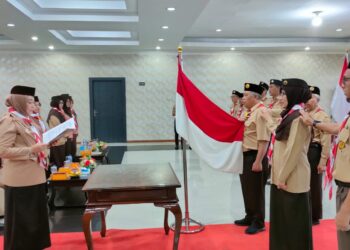 Pengurus Gugus Depan 08-001 dan 08-002 Universitas Riau masa bakti 2024-2026 dilantik