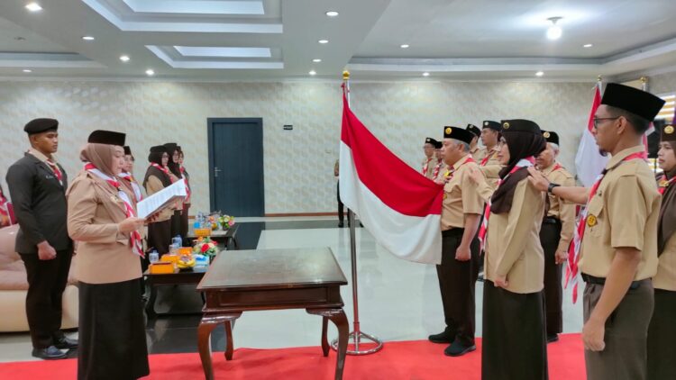 Pengurus Gugus Depan 08-001 dan 08-002 Universitas Riau masa bakti 2024-2026 dilantik