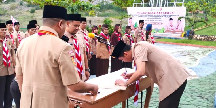 Ka. Kwarda 03 Sumbar Lantik Ka Mabicab dan Ka Kwarcab Gerakan Pramuka Kota Sawahlunto