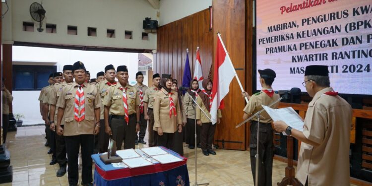 Pelantikan Pengurus Mabiran, Kwarran, BPK, dan DKR Kwartir Ranting Cepu Masa bakti 2024-2027
