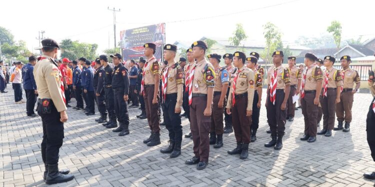 Saka Bhayangkara Polres Sukoharjo Ikut Apel Pasukan Operasi Ketupat Candi 2025