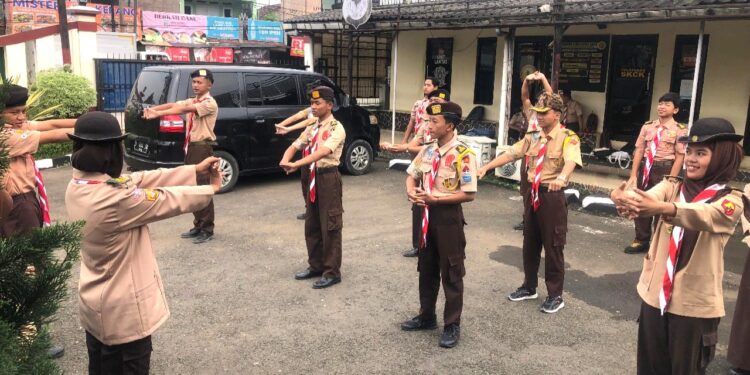 Jelang Karya Bakti Lebaran 2025 Kwarran Caringin Adakan Pembekalan Sebelum Turun Ke Jalan