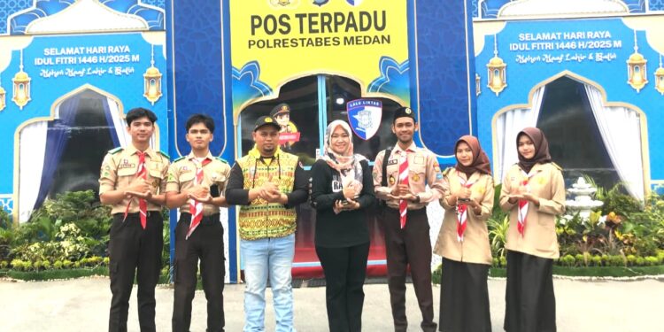 Ketua Kwartir Ranting Medan Timur kunjungan ke Pos Pam Ketupat Toba 2025