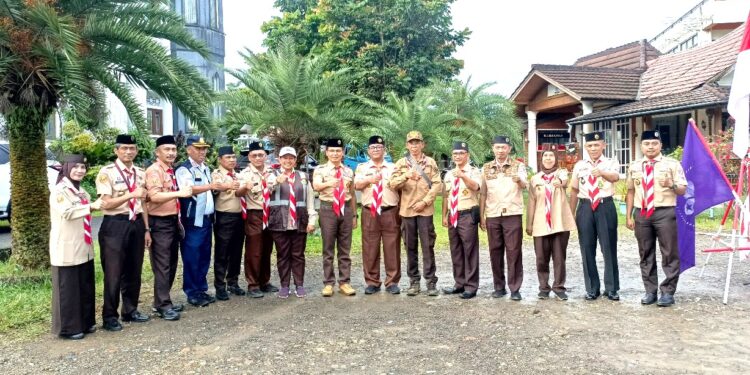 Gerakan Pramuka Kwartir Ranting Caringin ikuti apel besar kegiatan KBL (Karya Bakti Lebaran) Kwartir Cabang Kabupaten Bogor