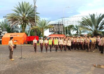 Gerakan Pramuka Kwartir Ranting Caringin ikuti apel besar kegiatan KBL (Karya Bakti Lebaran) Kwartir Cabang Kabupaten Bogor