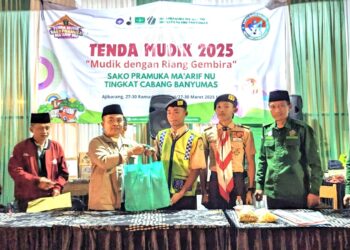 Ketua Sako Pramuka Ma’arif NU Nasional Kunjungi Posko Tenda Mudik Banyumas, Ini Pesannya!
