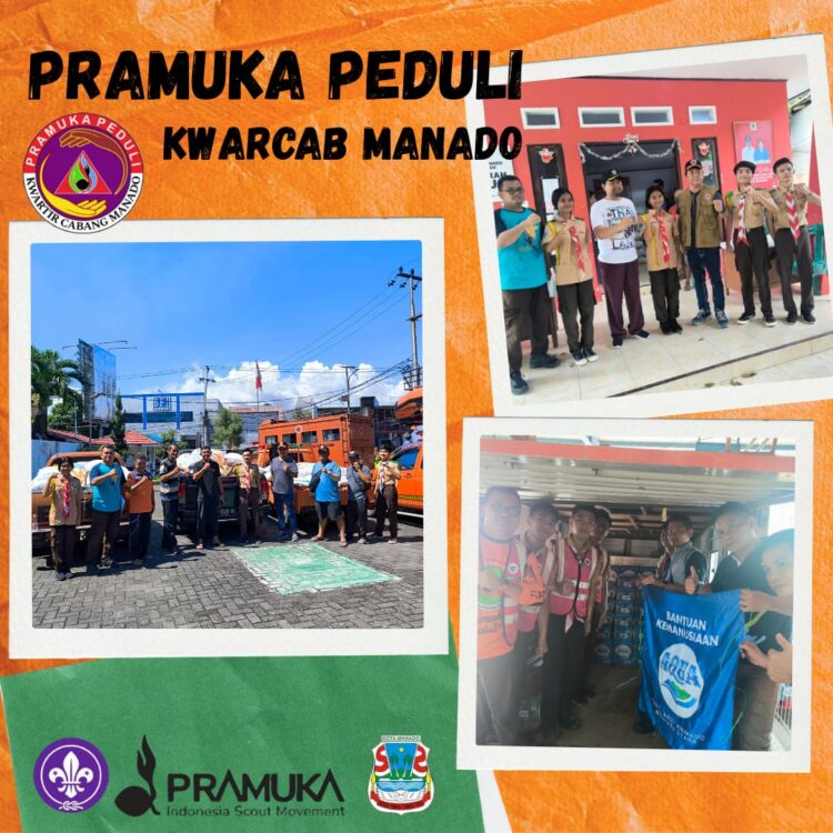 Pramuka Peduli Kwarcab Manado Terlibat Aktif dalam Distribusi Bantuan Bencana di Sulawesi Utara