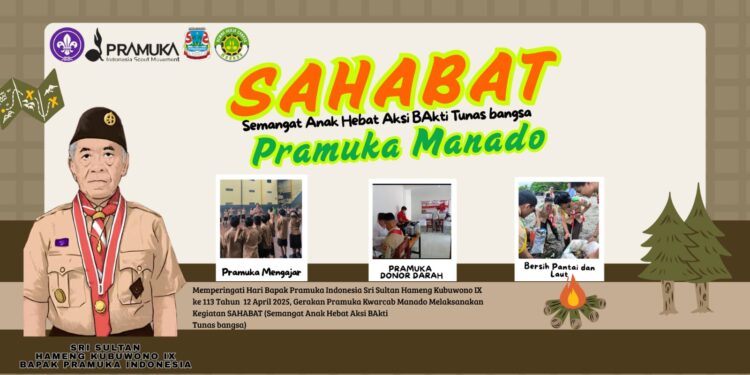 Kwarcab Manado Gelar Giat “SAHABAT PRAMUKA MANADO” Peringati Hari Bapak Pramuka Indonesia