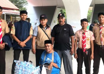 Pramuka Peduli Kwarcab Banda Aceh Laksanakan Karya Bakti Lebaran 2025 di Pelabuhan Ulee Lheue