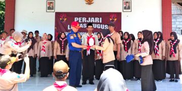 Pramuka Gugusdepan Wonosobo Pakupawe Berlatih Tanggap Kebakaran Melalui Jelajah Siaga Bencana