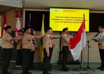 Ketua Kwarda Riau Lantik Mabigus 01-001 dan 01-002 pangkalan Universitas Lancang Kuning