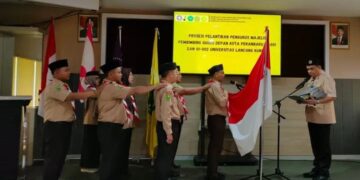 Ketua Kwarda Riau Lantik Mabigus 01-001 dan 01-002 pangkalan Universitas Lancang Kuning