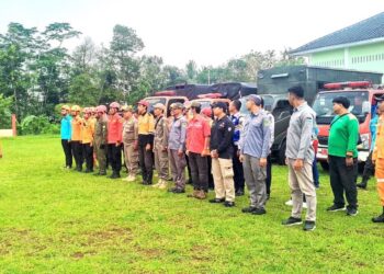 Saka Bhayangkara Polresta Banyumas Ikut Simulasi Evakuasi Bencana Gunung Slamet Tahun 2025
