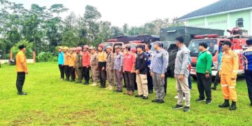 Saka Bhayangkara Polresta Banyumas Ikut Simulasi Evakuasi Bencana Gunung Slamet Tahun 2025