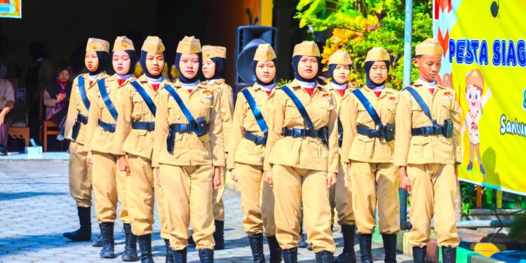 Pembukaan Pesta Siaga Kwartir Ranting Brati Dimeriahkan Atraksi Variasi Baris Berbaris