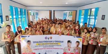 Sosialisasi Pendataan & Pengadaan KTA Pramuka Nasional Kwarran Gerakan Pramuka Cina Berlangsung Sukses Meski Diguyur Hujan