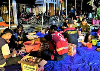 Pramuka Bantu Di Dapur Umum Banjir Tegowanu
