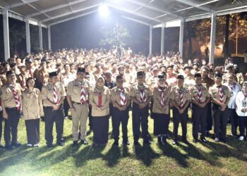 Ketua Kwarnas Gerakan Pramuka Membuka Perkemahan Saka Tarunabumi