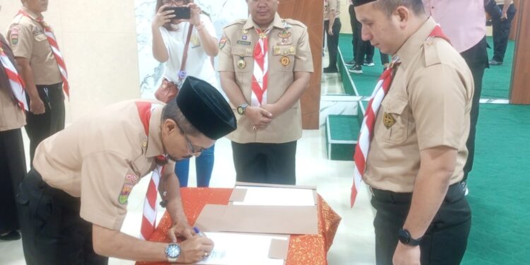 Apresiasi Penuh Dari Kwarcab Pramuka Medan Kepada Kwartir Ranting Medan Sunggal Saat Pengukuhan Dan Pelantikan Pramuka Medan Sunggal