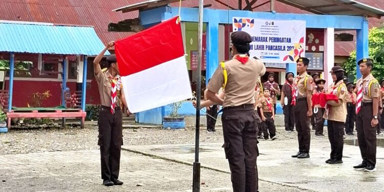 Semarak Hari Lahir Pancasila Tahun 2025 Gugusdepan Pangkalan UPTD SMAN 1 Karossa