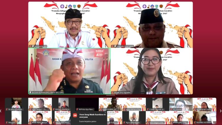 Webinar Kwarda Bali: Pramuka Sebagai Pilar Pendidikan Karakter Menuju Indonesia Emas 2045